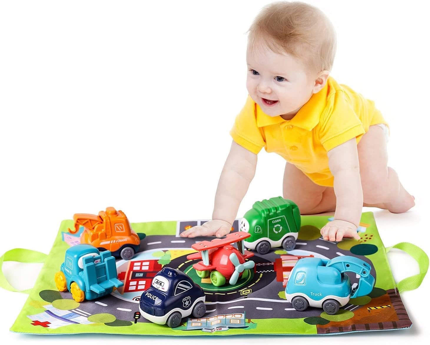 ALASOU Baby Truck Car Toys with Playmat/Storage Bag - Image 2